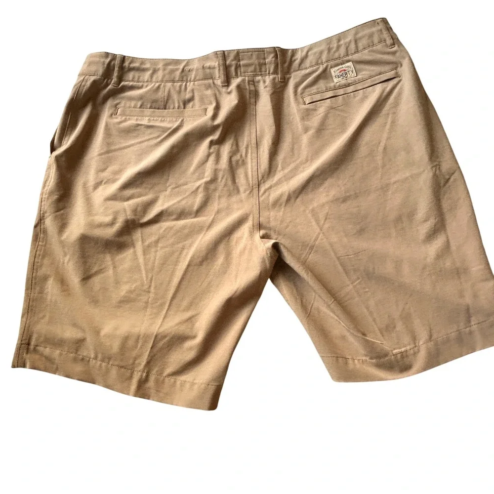 Faherty All Day Shorts 36 Tan Hybrid Quick Dry Stretch Chino